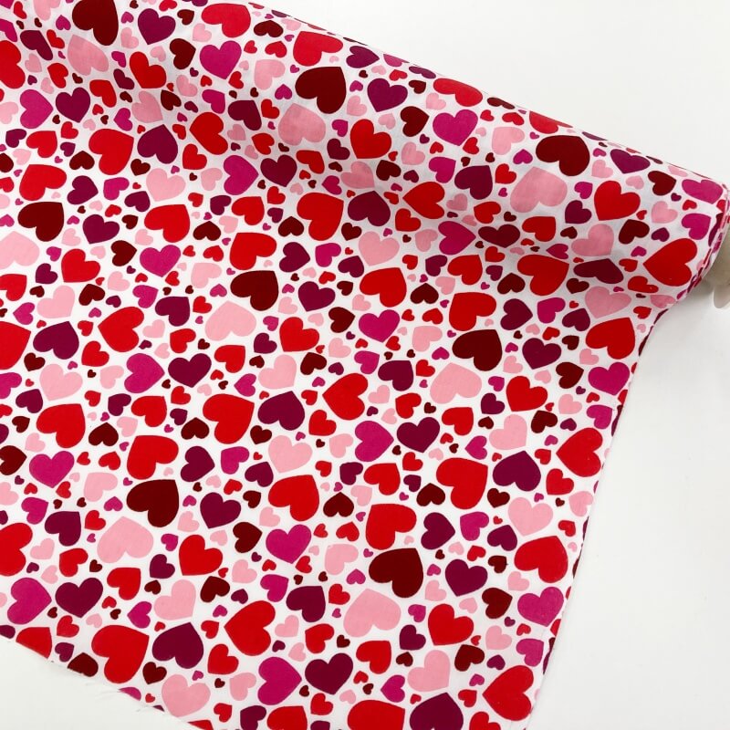 Image of Scattered Hearts Polycotton