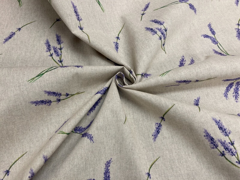 Image of Lavender Sprig Linen Look