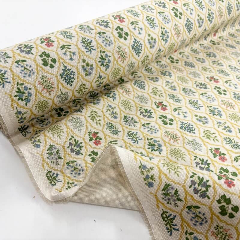 Image of Botanical Trellis Linen Look