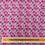 Mini Elephants Pink Cotton