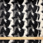Black and White Mosaic Faux Fur