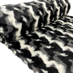 Black and White Mosaic Faux Fur