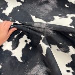 Black and White Cow Print Velvet
