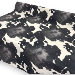 Black and White Cow Print Velvet