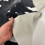 Black and White Cow Print Velvet