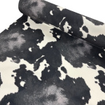 Black and White Cow Print Velvet