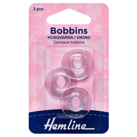Clear Plastic Concave Husqvarna/ Viking Bobbins