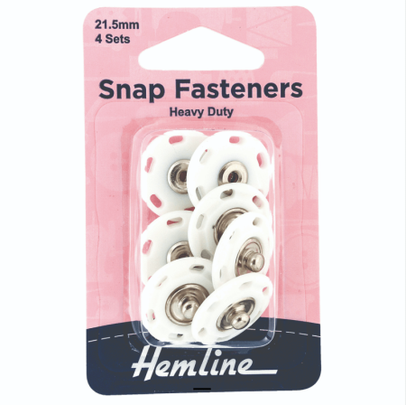 White Heavy Duty Large Snap Fasteners