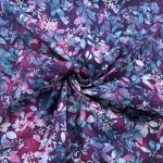 Leafy Canopy Purple Batik Cotton