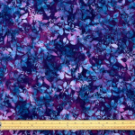 Leafy Canopy Purple Batik Cotton