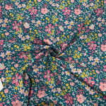 Liberty Botanist's Bloom Teal Lasenby Cotton