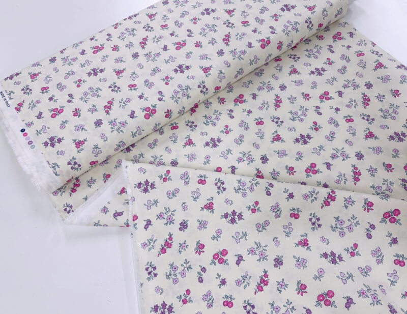 Image of Liberty Posy Sprig Purple Lasenby Cotton
