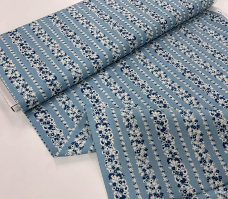 Liberty Topiary Stripe Lasenby Cotton