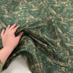 Green Paisley Mango Silk