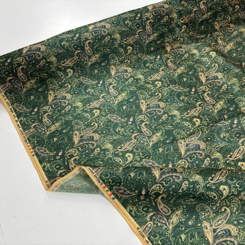 Image of Green Paisley Mango Silk