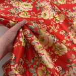 Vintage Roses Red Mango Silk