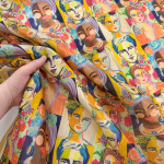 Vibrant Portrait Faces Mango Silk