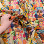 Vibrant Portrait Faces Mango Silk