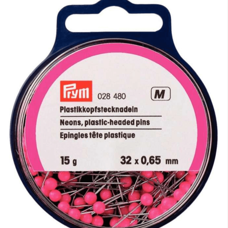 Image of Neon Pink Plastic-Headed Straight Pins