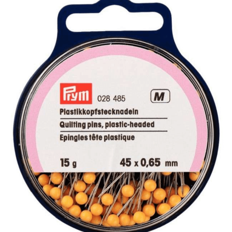 Image of Yellow Plastic-Headed Quilting Pins