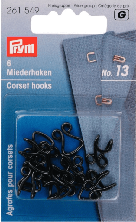 Black Corset Hooks and Eyes