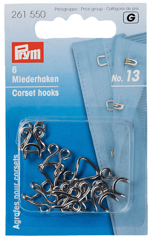 Image of Silver Corset Hooks and Eyes