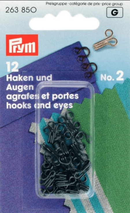Hooks and Eyes Black Medium