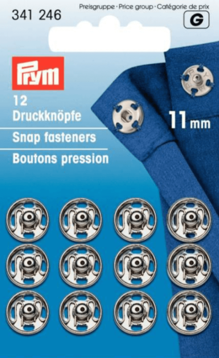 Silver 11mm Snap Fasteners