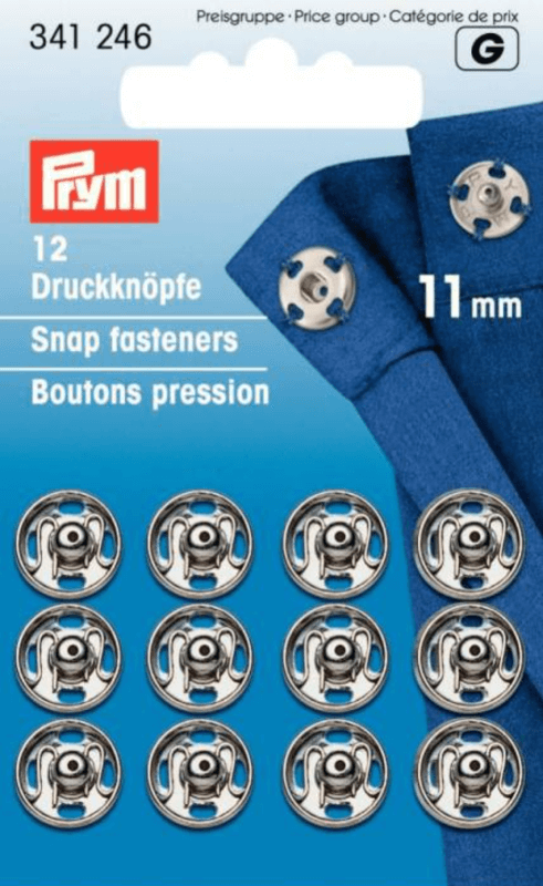 Image of Silver 11mm Snap Fasteners