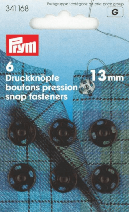 Black 13mm Snap Fasteners