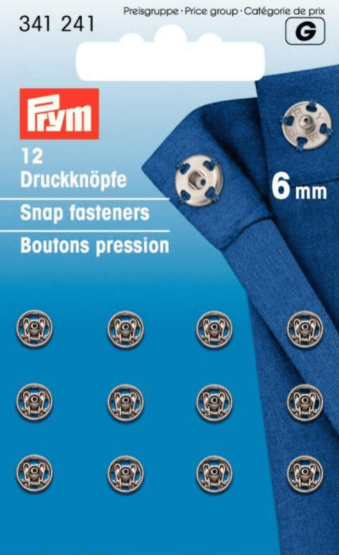 Image of Extra Small Silver 6mm Snap Fasteners