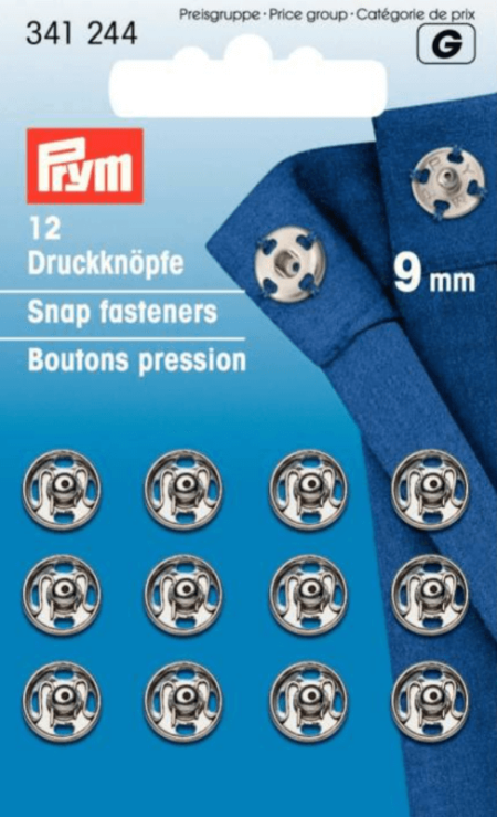 Silver 9mm Snap Fasteners
