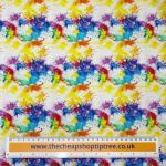 Rainbow Artist Paint Splats Cotton