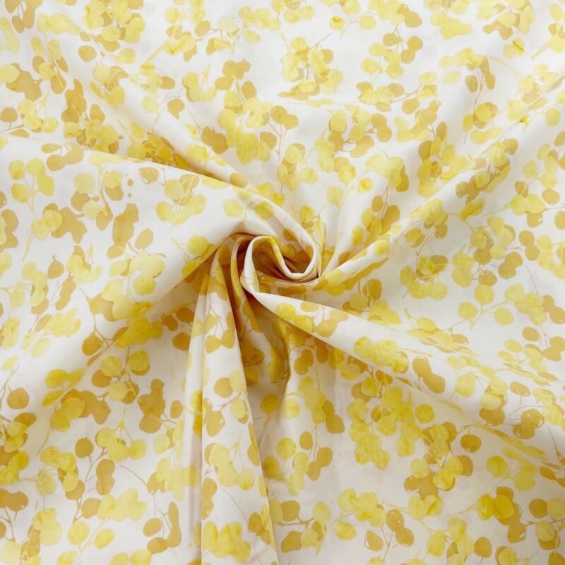 Image of Yellow Poplar Leaves Batik Cotton