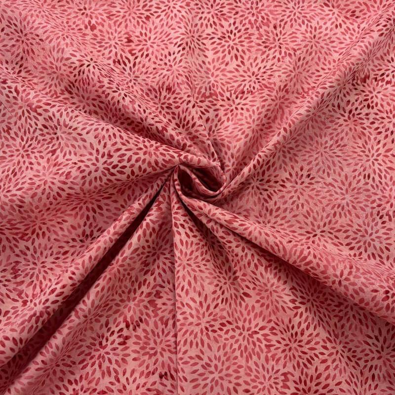 Image of Pink Dahlia Petals Batik Cotton