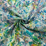 Leaf Canopy Teal  Batik Cotton