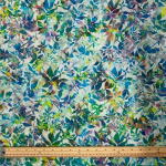 Leaf Canopy Teal  Batik Cotton