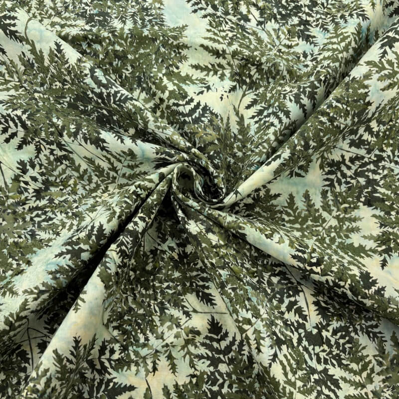 Image of Green Bracken Batik Cotton