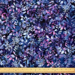 Leaf Canopy Purple Batik Cotton