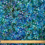 Leaf Canopy Blue-Green Batik Cotton