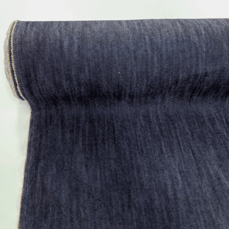 Image of Blue-Black Cotton Stretch Denim