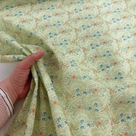 William Morris Larkspur Green Polycotton