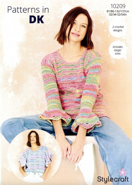 Stylecraft Crochet T-Shirt and Sweater Pattern 10209