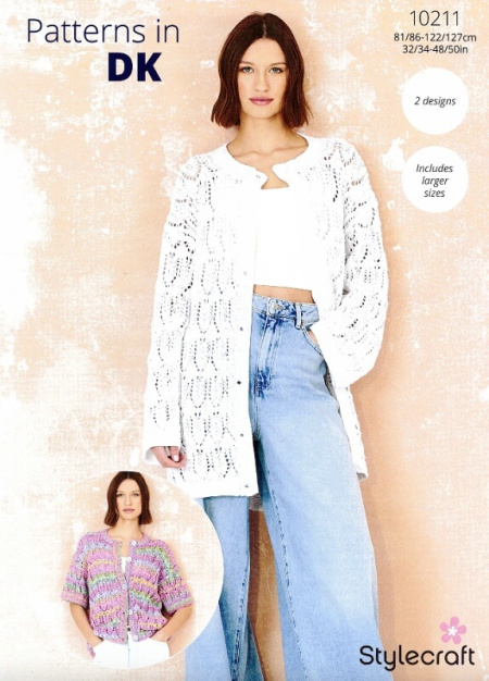 Stylecraft Cardigan and Coat Pattern 10211