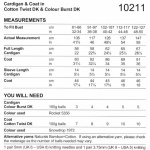 Stylecraft Cardigan and Coat Pattern 10211