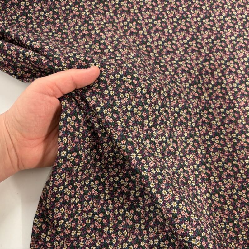 Image of Packed Pink Daisies Double Gauze