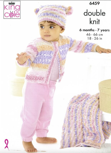 King Cole Jacket Hat and Blanket Pattern 6459