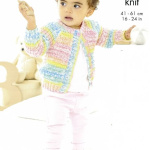 King Cole Sweater Cardigan and Hat Pattern 6461