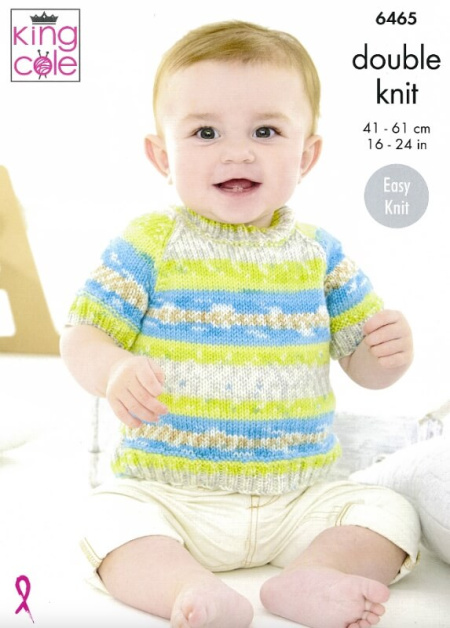 King Cole Cardigan and Sweater Pattern 6465