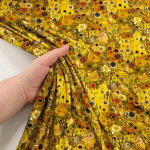 Klimt Sunflower Spots Gold Viscose Jersey